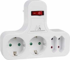 Maclean Mce224 G prailgintuvas su 4 lizdais ir jungikliu