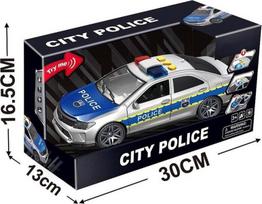 Policijos automobilis su šviesos ir garso efektais