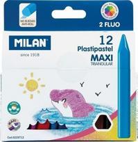 Milan Maxi Plastipastel kreidelės, 12 spalvų
