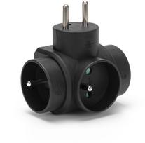 Montis Mt028-bk juodas 3 lizdų elektros prailgintuvas su įžeminimu
