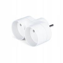Tinklo adapteris R-260, 2 lizdai, be įžeminimo, baltas