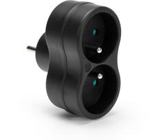 Montis Mt026-bk dvigubas elektros prailgintuvas su įžeminimu, juodas
