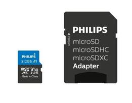 Atminties kortelė telefonui Philips Microsdxc 512gb Class 10 Uhs-i U3 su adapteriu