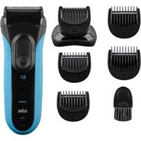 Barzdaskutė Braun Series 3+ elektrinė barzdaskutė su stiliumi, mėlyna