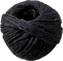 Juodas medvilninis siūlas 15mm x 50m