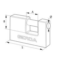 Gerda Kmt6510 A S65 Masyvinė spyna su cilindru