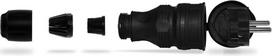Guminis 16a Ip54 elektros lizdas, 250v, juodas