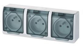 Hermes 3xbaltas Lizdas su Dangteliu Ip44, 16a 250v
