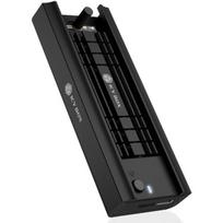 Išorinis kietasis diskas Icy Box Ib-180mc-c31 juodas Usb-c M.2 Nvme/sata dėklas