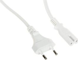 Maitinimo laidas 3m, C7 (aštuonetas), 2 laidai, baltas