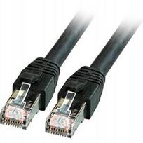 Patchcord Sf/utp Cat.5e 3m ekranuotas juodas