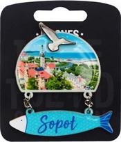 Magnetukas "aš myliu Lenkiją Sopot" Pan Dragon