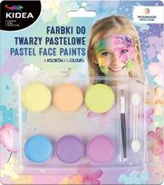 Kidea pasteliniai dažai veidui, 6 spalvos