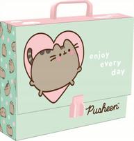 Dėklas piešiniams Pusheen su rankena, 9cm, mėtinės spalvos