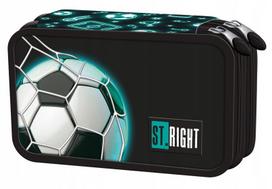 Dvigubas mokyklinis penalas su priemonėmis "neon Football"