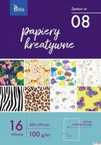 Kūrybinis popierius 16 lapų, 100 g/m², A4, Tetis