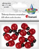 3D lipnios medinės boružėlės 18x25mm 12vnt - Titanum