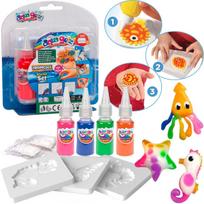 Aqua Gelz Tropikalinis Rinkinys Vaikams: 4 Spalvos, 3 Formelės