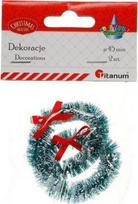 Plastikinė girlianda 45mm žalia su lankeliu 2vnt - Titanum