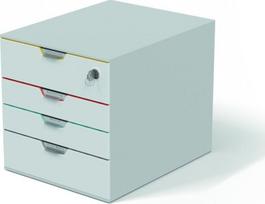 Durable Varicolor stalčius su 4 stalčiais, viršutinis su užraktu