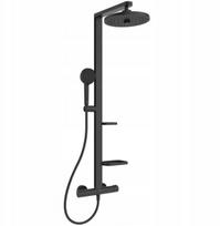 Ideal Standard Alu+ termostatinis dušo komplektas su lietaus galvute, juodas