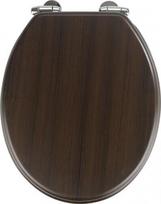 Wenko Wenge Mdf tualeto sėdynė, 35,5x42,5 cm, medžio imitacija