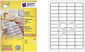 Avery Zweckform 3650 etiketės 48x21mm, baltos, 5200 vnt.