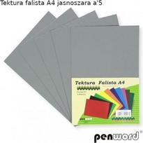 Penword A4 gofruotas kartonas, 5 lapai, šviesiai pilkas