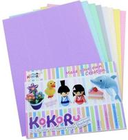 A4 gofruotas popierius 8 pastelinių spalvų + akytės