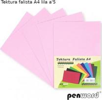 Penword A4 gofruotas kartonas, 5 lapai, rožinis