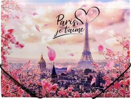 Aplankalai su gumyte "take me to Paris", A4, 15mm, Pp
