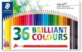 Staedtler Ergo Soft spalvoti pieštukai, 36 vnt., trikampiai