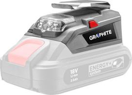 Graphite Energy+ Usb adapteris su Led žibintuvėliu