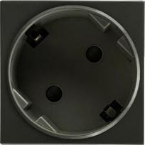 Modulinis kampinis Schuko lizdas 230v 45x45mm juodas Or-gm-9010/b/gs45