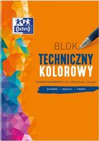 Techninis blokas Oxford A3 225g spalvotas 10 lapų