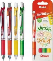 Pentel Energel rašikliai, sultingų citrusų spalvos, 4 vnt.