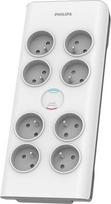 Philips prailgintuvas su 8 lizdais, 2m laidas, baltas