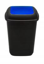 Rūšiavimo šiukšliadėžių rinkinys 5x28l, juodos spalvos