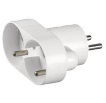 2 lizdiniai elektros skirstytuvai su įžeminimu, balti, R-270p
