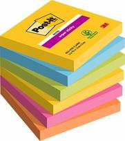 Post-it Super Sticky Karneval lipniosios lapelės 76x76mm, 6x90 lap.