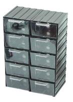 Organizator su stalčiais 10 vnt. 21x30x12cm Profix