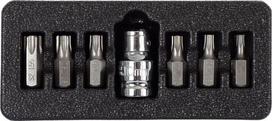 Proline 10mm Torx Security antgaliai T20-t55 S2, 7 vnt.