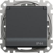 Schneider Electric Sedna Design Ip44 juodas elektros lizdas
