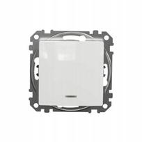 Sedna Design & Elements kryžminis jungiklis su Led indikatoriumi, baltas