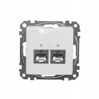 Schneider Sedna Design Rj45 Cat. 6 Stp balta dviguba kompiuterinė rozetė