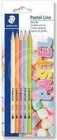 Pieštukas Hb Staedtler Norica Pastel Line, 5 vnt. pakuotėje