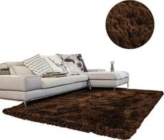 Švelnus Shaggy kilimas 200x300 cm, tamsiai rudas