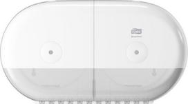 Tork Smartone Mini dvigubas dozatorius tualetiniam popieriui, baltas