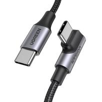 Kampinis USB-C laidas su apvalkalu 480Mb/s 2m juoda/pilka