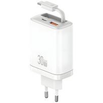 „USAMS“ 30 W SIENINIS ĮKROVIKLIS, SKIRTAS „APPLE IPHONE 12“, 13, 14, 1 X USB-C